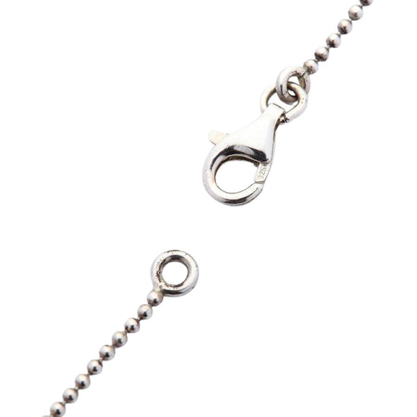 1mm tiny ball chain sterling silver necklace