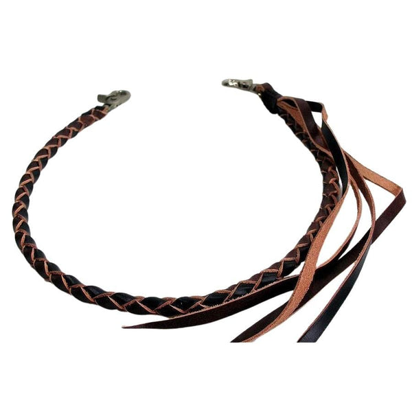 Black Brown Leather Wallet Chain