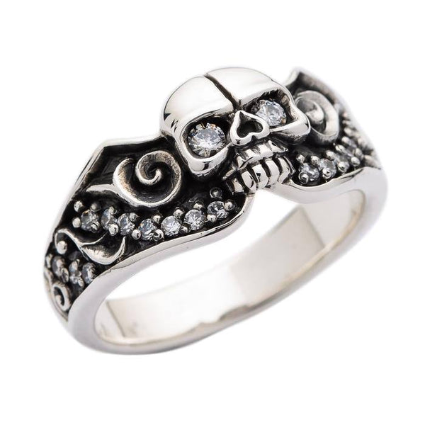 Diamond Skull Gothic Engagement Ring