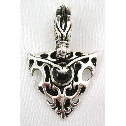Sterling Silver Dragon Flame Pendant