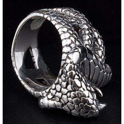 925 Sterling Silver King Cobra Gothic Ring