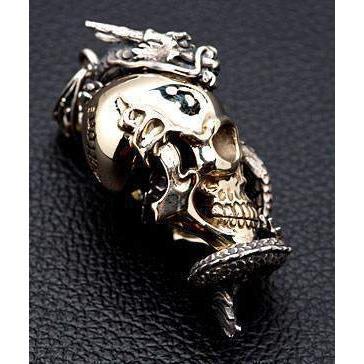 Silver Dragon Skull Pendant