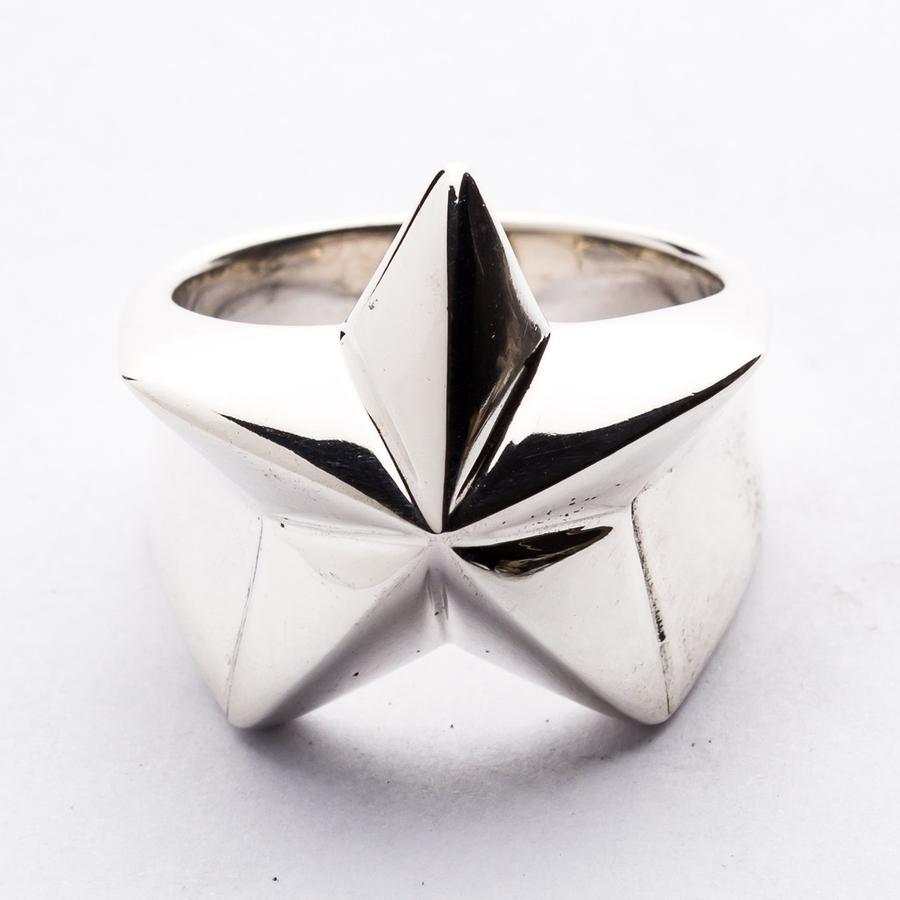 Sterling Silver Men's Star Ring