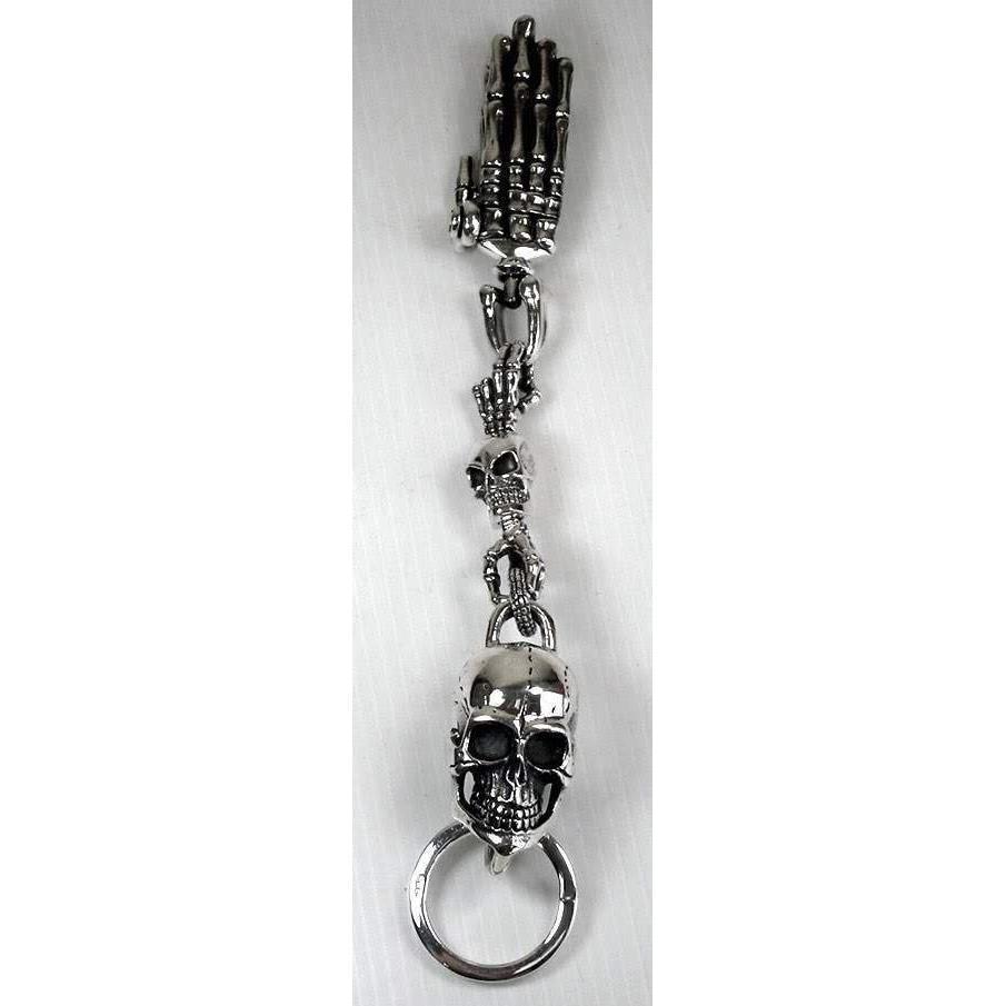 Skeleton Skull Keychain - Metal Key Ring Charm For Men & Women, Gothic Gift