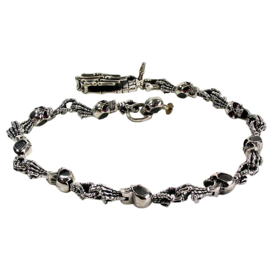 Skeleton Ruby Skull Gothic Wallet Chain