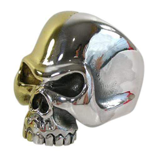 Two Tone Gold & Silver Skull Ring