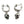 Load image into Gallery viewer, Sterling Silver Dangle Punk Skull Earrings
