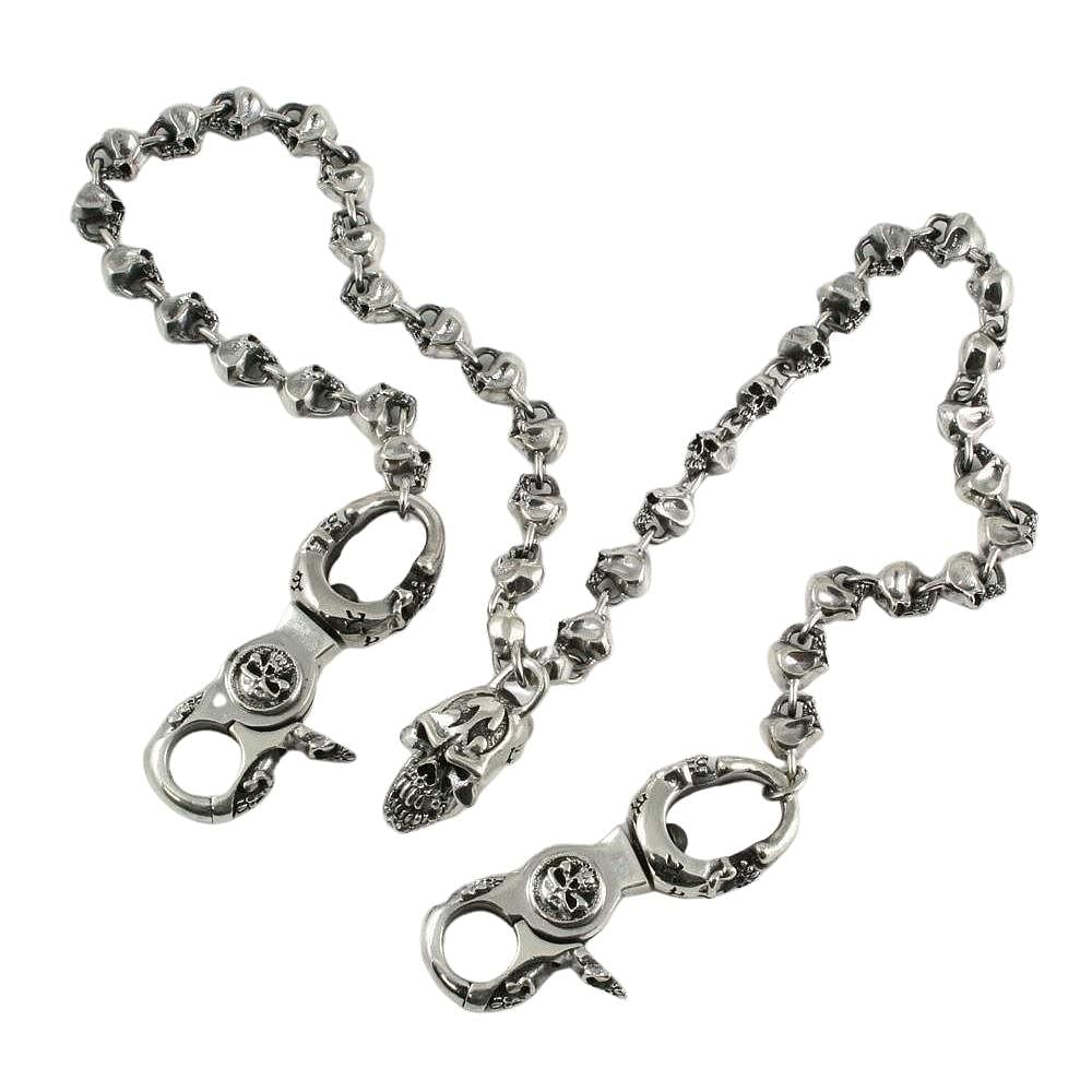 Sterling Silver Skull Wallet Chain