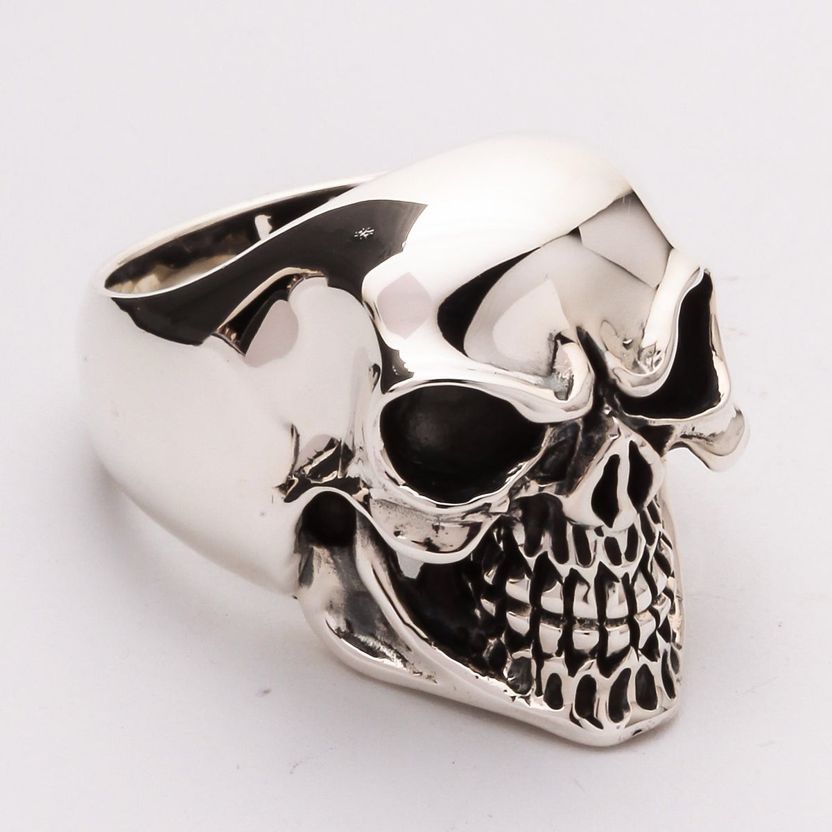 Sterling Silver Laughing Skull Ring