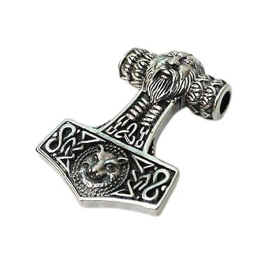 Acquista Collana in acciaio inossidabile con martello di Odino vichingo Mjolnir per uomo, ciondolo con nodo celtico nordico vintage, gioielli alla moda con amuleto in Italia a partire da 6.51