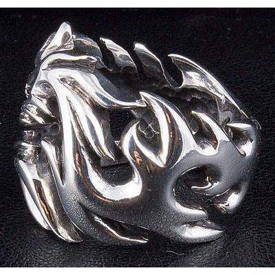 Sterling Silver Gothic Wolf Ring