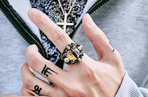 devil eye gothic ring