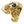 Solid 14k gold skull ring with sapphire eye and diamond tooth — side profile