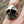 Alien head silver ring, worn on an adult hand