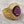 Bague d'évêque plaquée or avec améthyste ovale, angle de la bague en améthyste