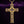 Amethyst-Kreuzanhänger aus vergoldetem Sterlingsilber, Kreuz auf violettem Stoff