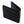 Black Crocodile Tail Leather Bifold Wallet, standing front angle