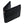 Black Crocodile Tail Leather Bifold Wallet, standing reverse angle