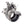 Black CZ Eye Dragon Sterling Silver Statement Ring. Rear scaled body.