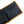 Black Ostrich Leg Bifold with Tan Trim showing quill texture and card slots on the inner panel.