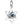 Blue Eye of Providence Sterling Silver Pendant showing the blue eye and textured bail at a slight angle.