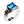 Bague croix de fer en argent sterling avec saphir bleu – pierre bleue de trois-quarts gauche