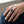 Blue Stone Cupid Sterling Silver Ring, worn on the hand