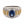 Blue Stone Silver and Gold Watch Band Ring, blue stone front