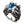 Blue Topaz Eagle Claw Sterling Silver Ring, blue topaz top angle