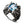 Blue Topaz Eagle Claw Sterling Silver Ring, flame carved left shank