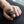 Blue Topaz Eagle Claw Sterling Silver Ring worn on an adult hand
