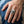Blue Topaz Eye Sterling Silver Skull Ring, worn on hand