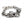 Bracelet tête de sanglier en argent sterling 925, face avant du fermoir tête de sanglier