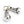 Boxing Gloves Sterling Silver Pendant, gloves side back