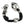 Braided Leather Skull Sterling Silver Keychain, back view
