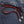 Red and black braided leather wallet chain — braid detail