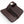 Open brown leather wallet with card slots, bill sections and a central zip compartment.