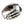 Ring i sterlingsilver med brun ögonglob och klor, skenans insida och sidan av kloramen