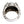 Ring i sterlingsilver med brun ögonglob och klor, undersidan av ögonglobsfattningen och silverskenan