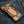 Brown Woven Leather Snakeskin Biker Wallet, opposite front denim