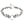 Bulldog Iron Cross Sterling Silver Bracelet, full bracelet front view