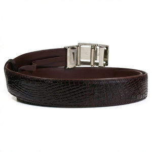 Burgundy Crocodile Stomach Leather Belt, crocodile stomach texture