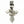 Chained Gothic Cross Leather Necklace, chained cross back