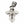 Pendentif croix ornée d'une chaîne en argent sterling, dos et poinçon 925