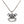 Chopper Skull and Piston Sterling Silver Pendant shown in skull pistons front view.