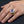 Amethyst Crown Gold-Plated Bishop Ring, worn on an adult model