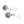 Boucles d'oreilles pendantes en argent sterling avec couronne et oxyde de zirconium transparent. Les couronnes inclinées révèlent des centres en oxyde de zirconium transparent et des détails sombres en creux.
