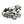 Clear CZ Star Skull Sterling Silver Ring, ring front low angle