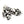 Clear CZ Star Skull Sterling Silver Ring, ring front opposite