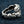 Clear CZ Star Skull Sterling Silver Ring, ring interior angle